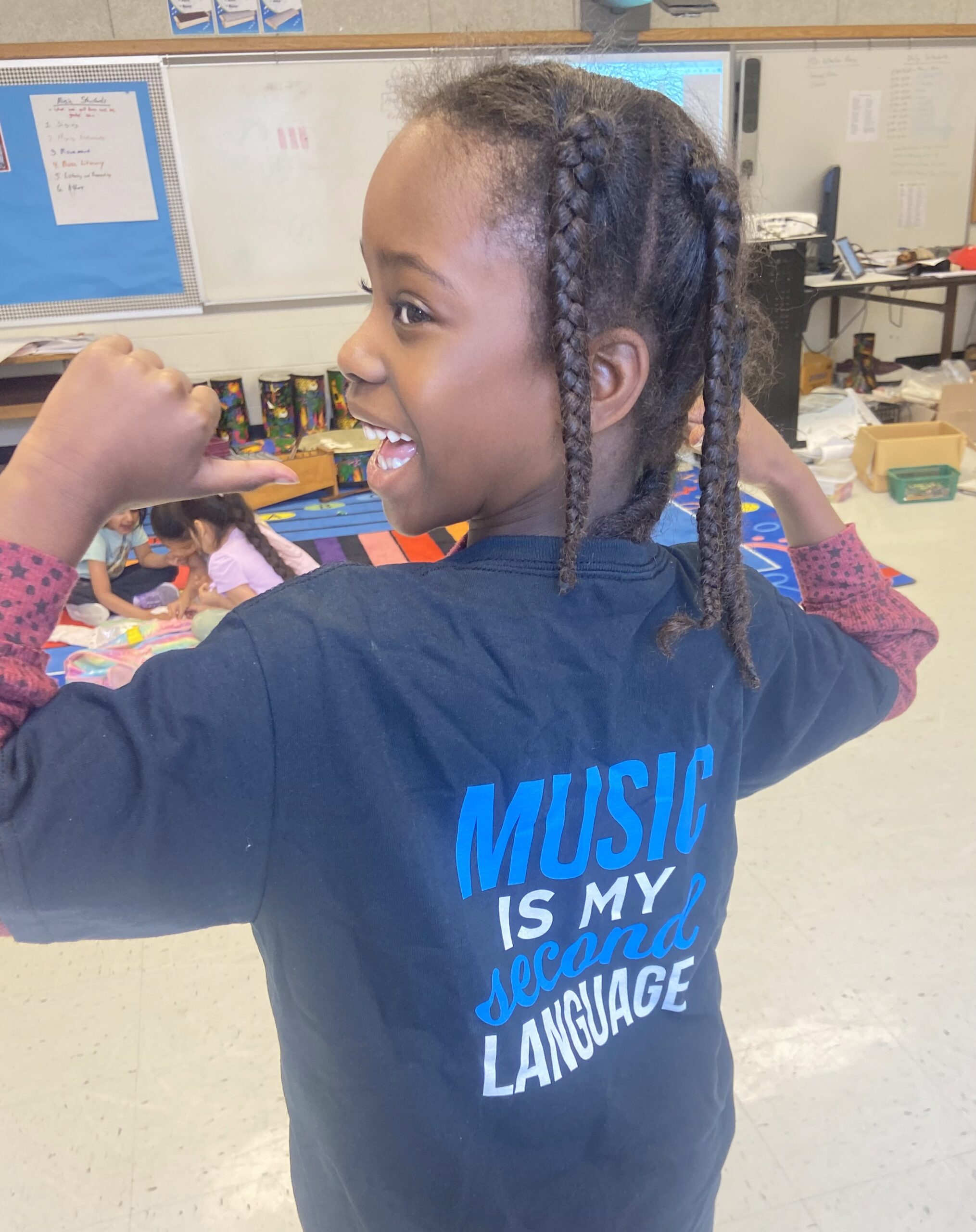 Mobile group piano setup on site